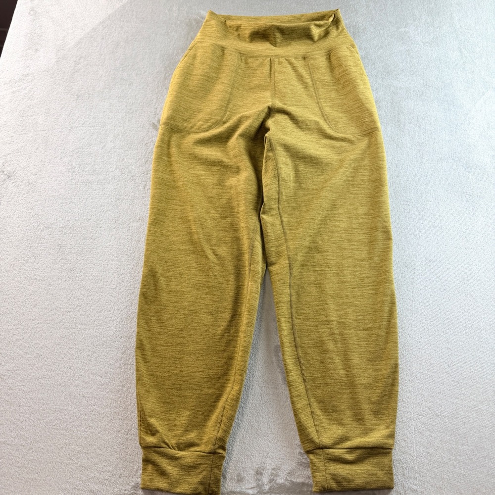 Joy Lab High-Waisted Heathered Jogger Pants Mustard Yellow Women's XS